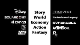 Fantasy
Action
Economy
World
Story
 