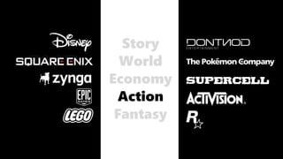 Fantasy
Action
Economy
World
Story
 