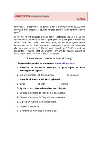 Activitat 6 gramàtica (1) | PDF