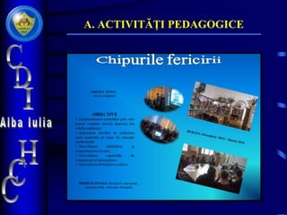 A. ACTIVITĂȚI PEDAGOGICE
 