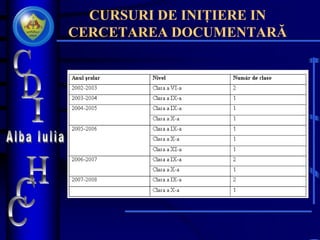 CURSURI DE INIȚIERE IN
CERCETAREA DOCUMENTARĂ
 