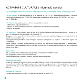 Activitats 2016-2017