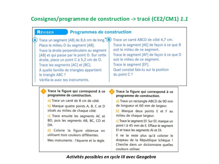 Activites Geogebra