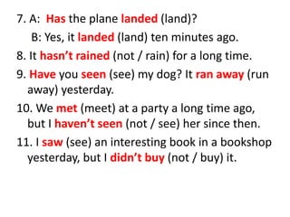 Past Tenses revision | PPT