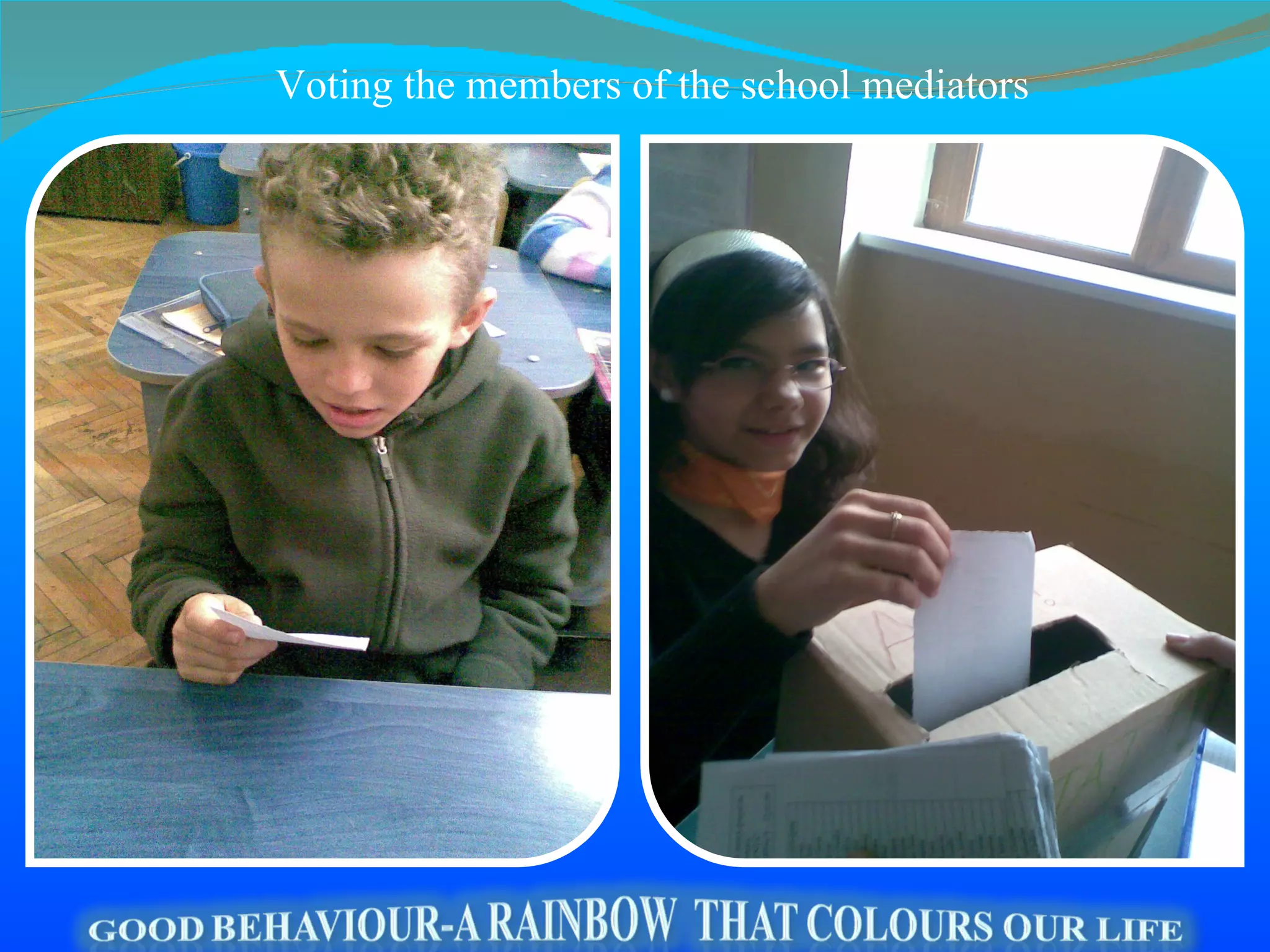 Voting the members of the school mediators 