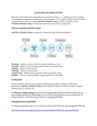 Activities Of Daily Living Pdf