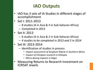 Activities of the impact assessment office in ssa a brief overview