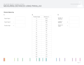 Lesson 1.4 Activity: Measuring Distances Using Parallax | PDF | Physics ...
