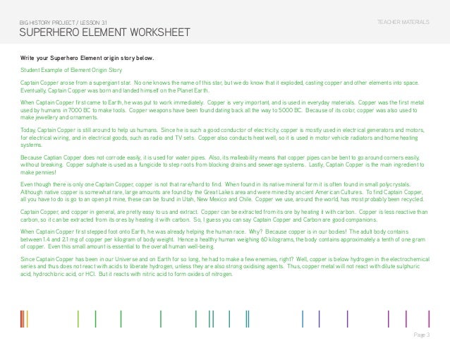 3.1 Superhero Element