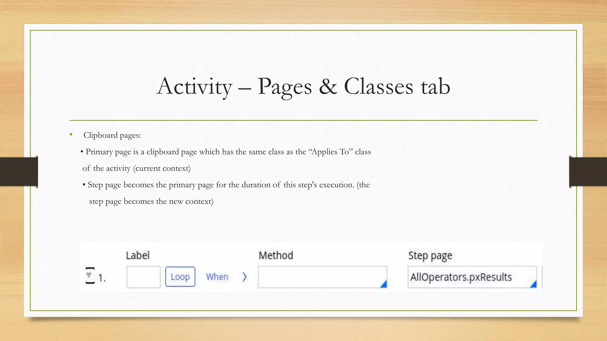 PEGA Activity and Its Methods | PPTX