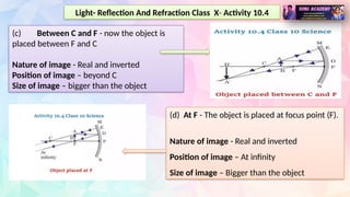 Light Reflection and Refraction- Activities - Class X Science | PPTX