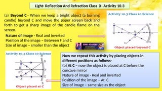 Light Reflection and Refraction- Activities - Class X Science | PPTX