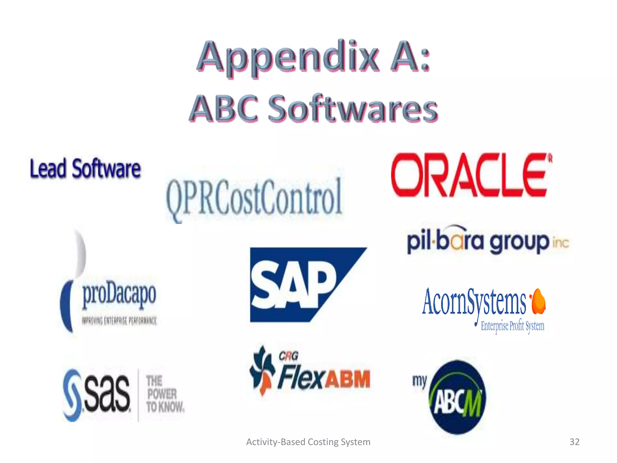 Activity-Based Costing System   32
 