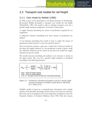 Activity-Based Rail Freight Costing A Model For Calculating Transport ...