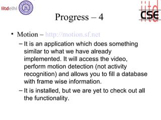 Activity recognition for video surveillance | PPT