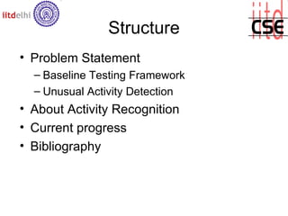 Activity recognition for video surveillance | PPT