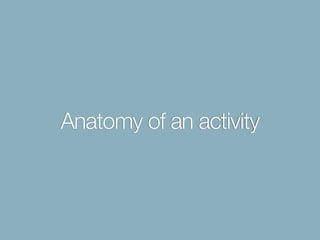 Anatomy of an activity
 