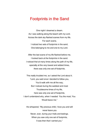 Footprints in the Sand DOC