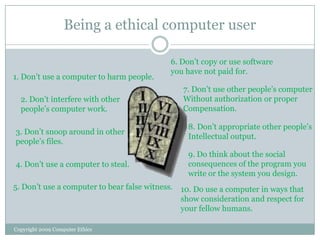 Computer Ethics