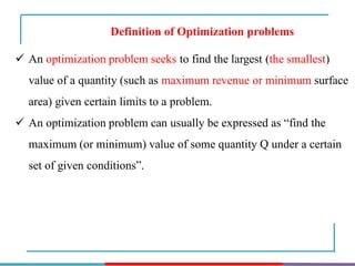 Classification of optimization Techniques | PPT