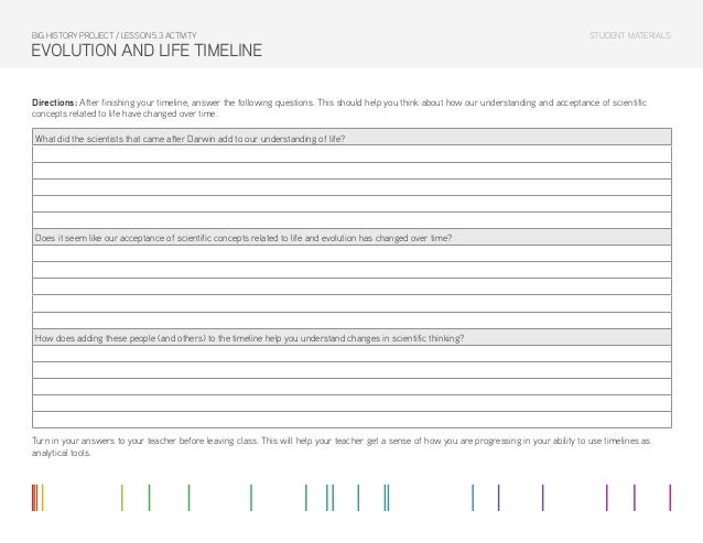 lesson 5 3 activity evolution and life timeline life timeline project