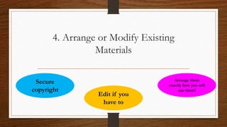 Modifying Materials Designing Instructional Materials by Rathwell and Kansas | PPTX