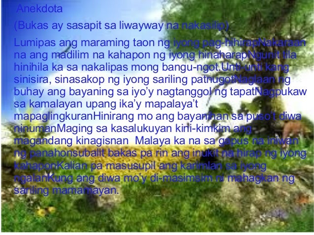 Mga Akdang Pampanitikan Sa Filipino