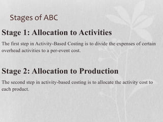 Activity base costing.pptx presentation | PPTX