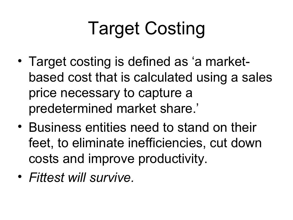Activity based costing
