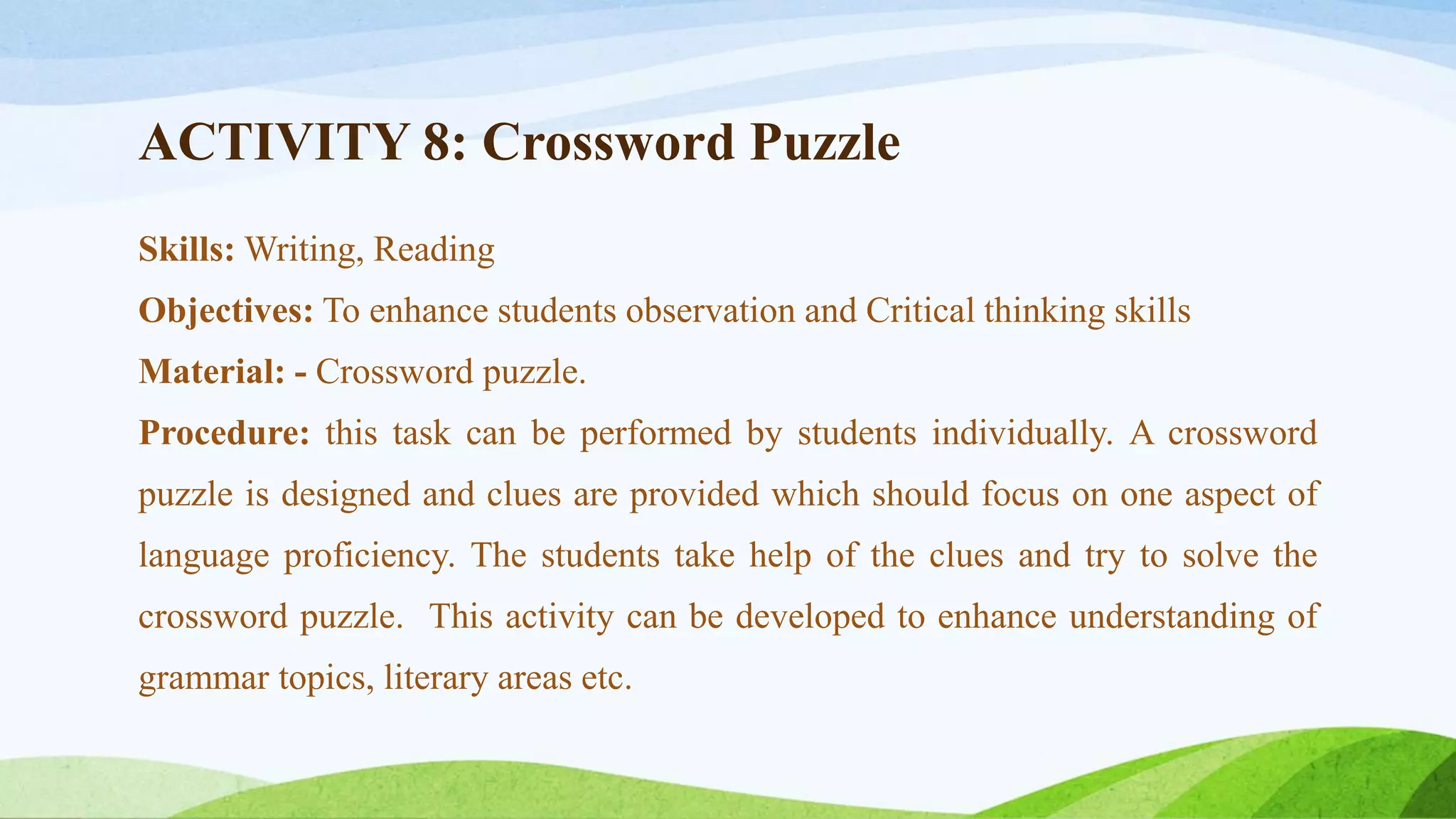 Activity based practices for english language proficiency PDF