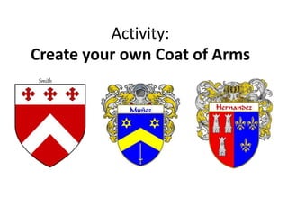 Activity:
Create your own Coat of Arms
Smith
 