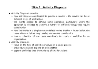 Activity Diagram - Activities, State, and Transition | PDF