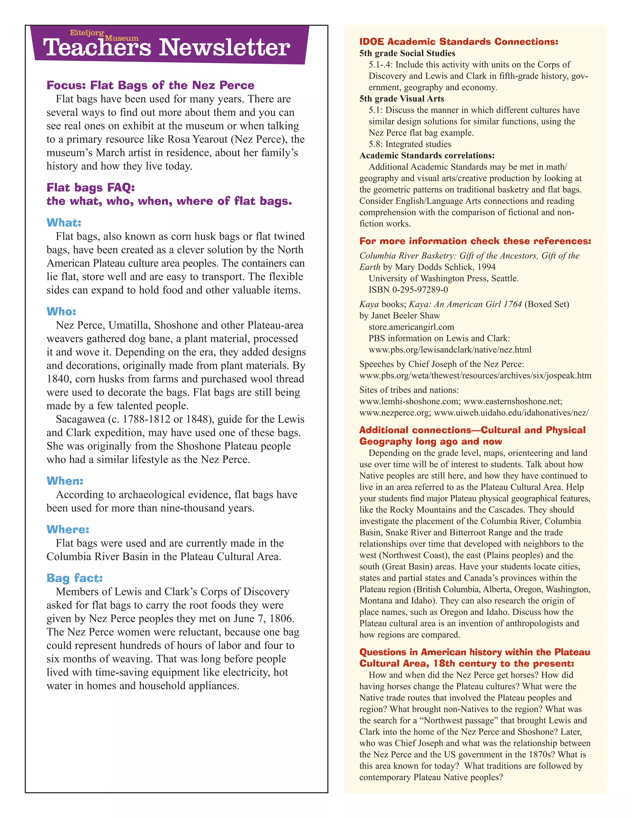 Activity Flat Bag | PDF