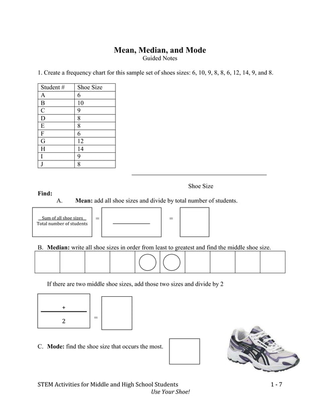Activity in mean median mode | PDF