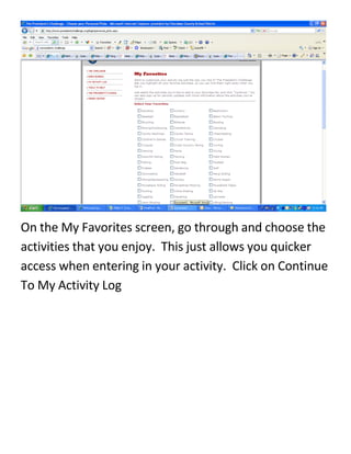Activity Log Tutorial