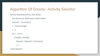 Activity Selection Problem | PDF | Computer Software and Applications ...