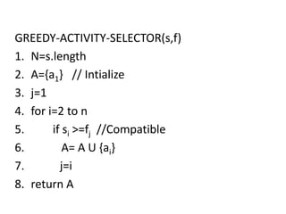 Activity selection problem class 12 | PPTX