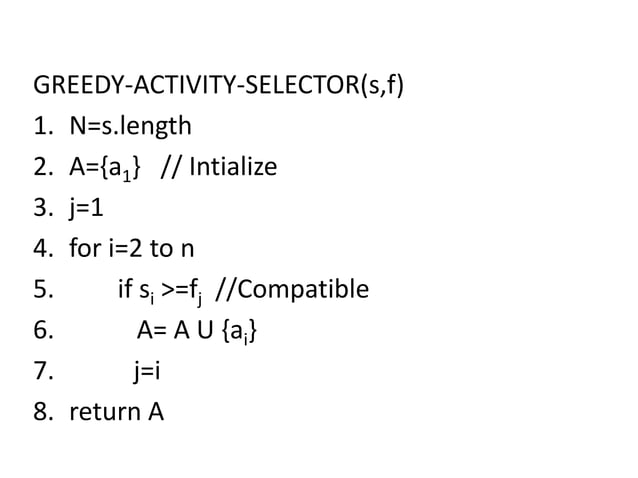 Activity selection problem class 12 | PPTX