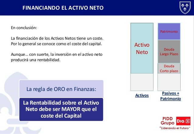 El Activo neto y el coste de los fondos propios