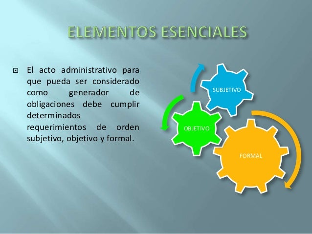Acto administrativo elementos subjetivos