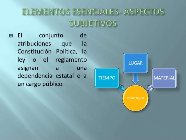 Acto administrativo elementos subjetivos