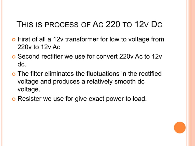Ac to Dc converter | PPT
