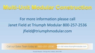 MULTI-UNIT MODULAR CONSTRUCTION - Start to Finish | PPTX