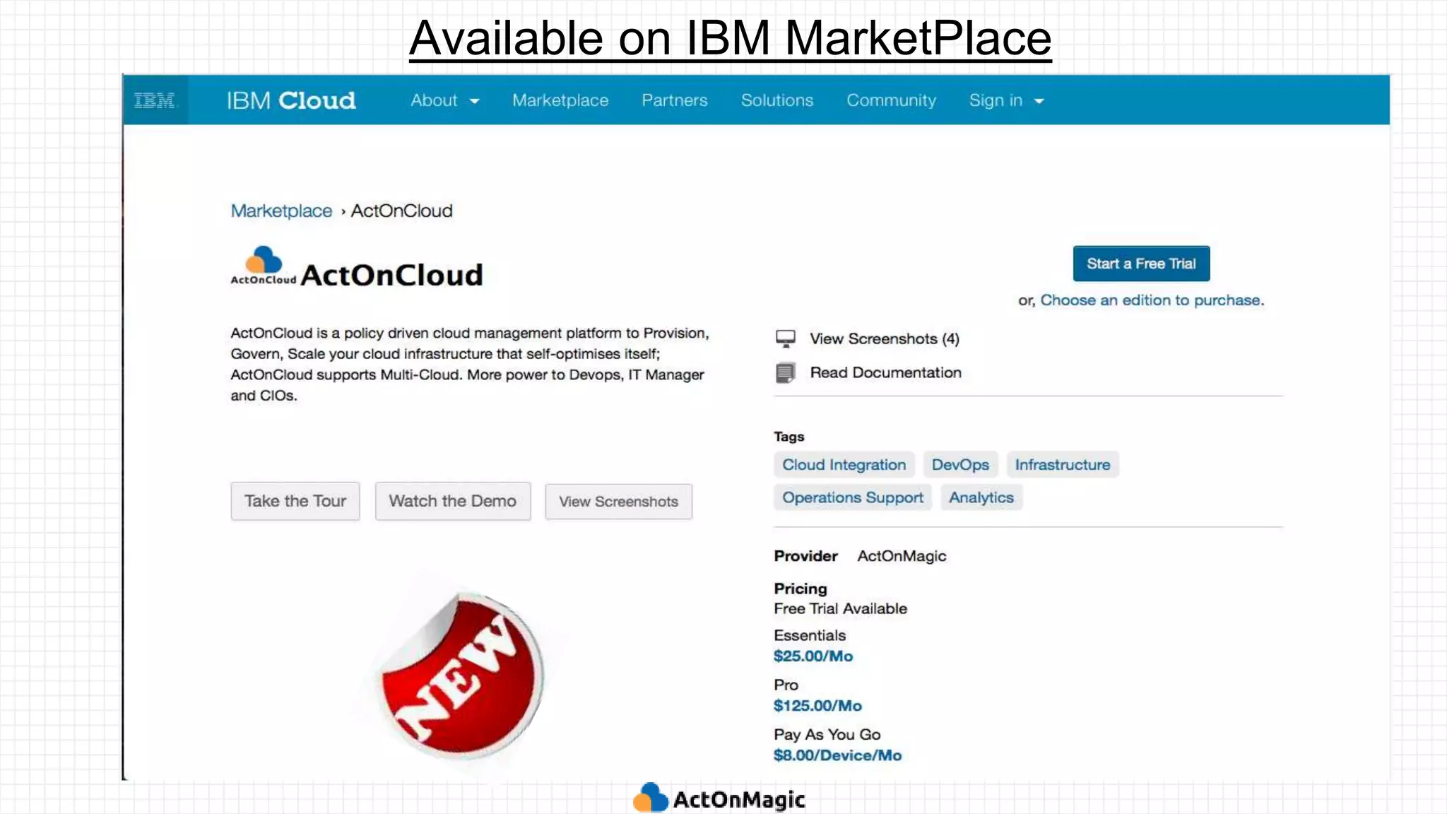 Available on IBM MarketPlace
 