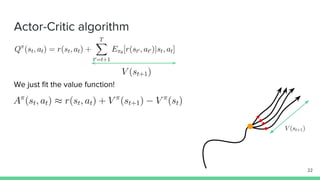 Actor-Critic algorithm
We just fit the value function!
22
 