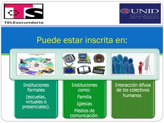 Puede estar inscrita en : 