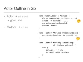 An Actor Model in Go | PDF