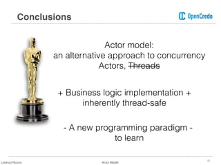 Haufe #msaday - The Actor model: an alternative approach to concurrency By Lorenzo Nicora