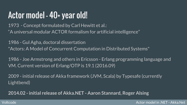 Actor model in .NET - Akka.NET