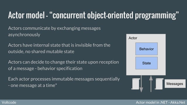 Actor model in .NET - Akka.NET